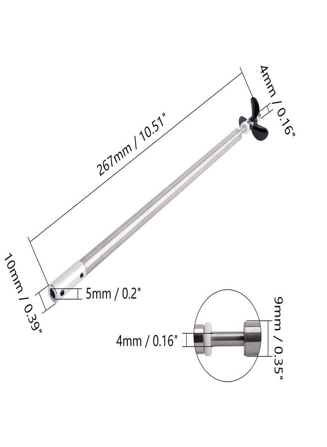 Fielect عمود إدارة Fielect مع مروحة ومفصل عالمي لقارب التحكم عن بعد، طول العمود 250 مم، طول الجلبة 200 مم، قطر المروحة 36 مم، مناسب لعمود محرك 5 مم - Image 2